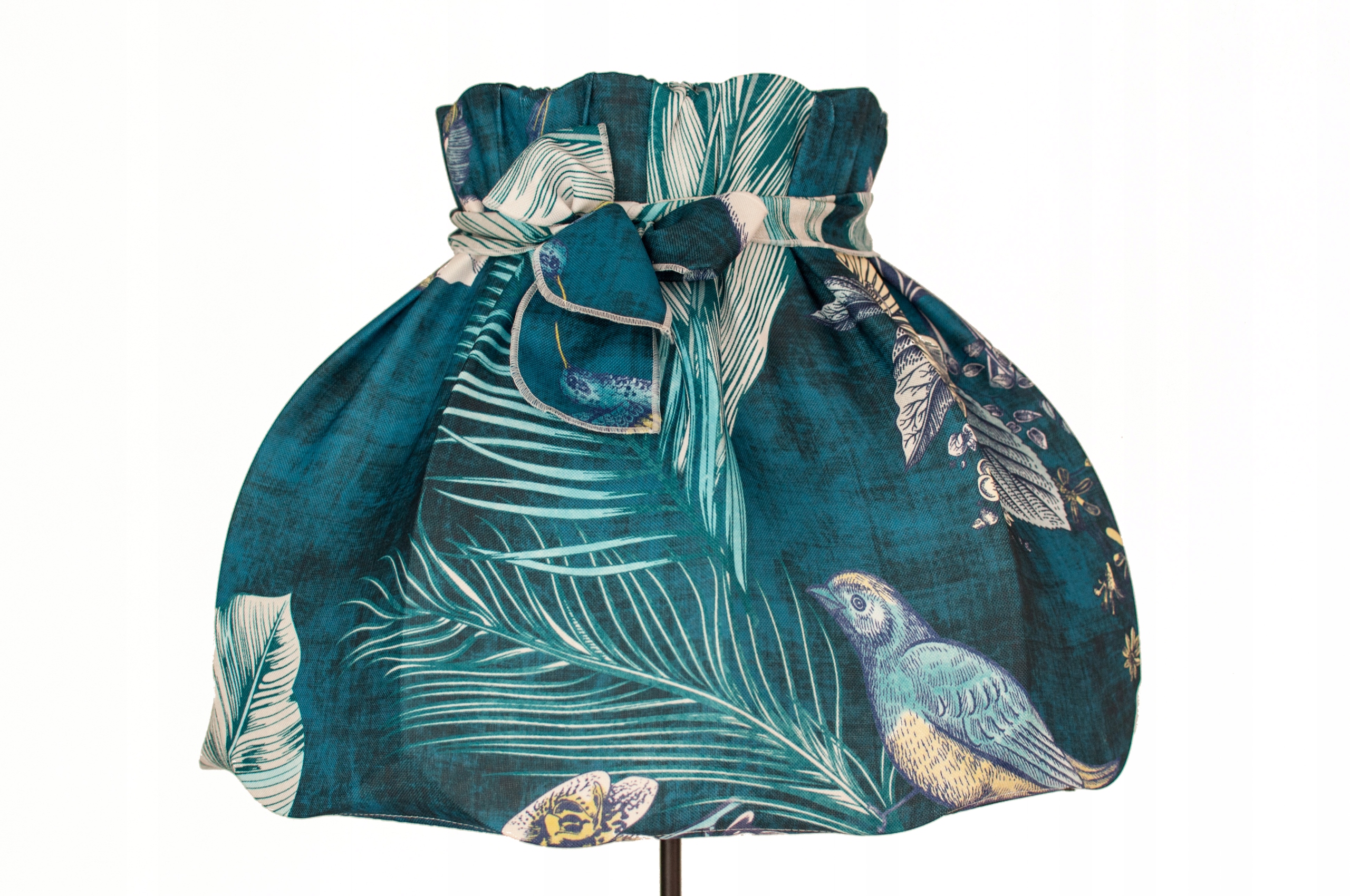 

Abażur z kokardą, Ptaki, Liście, 51 cm ciemne tło