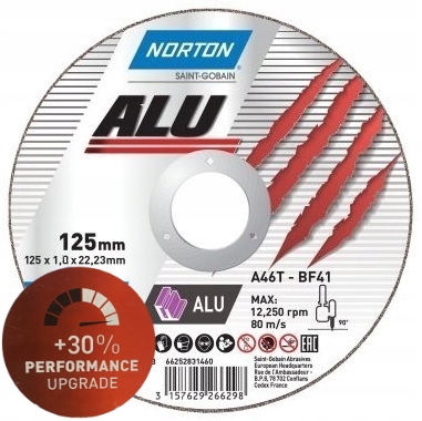 TARCZA DO CIĘCIA ALUMINIUM NOWOŚĆ +30% ALU 125x1