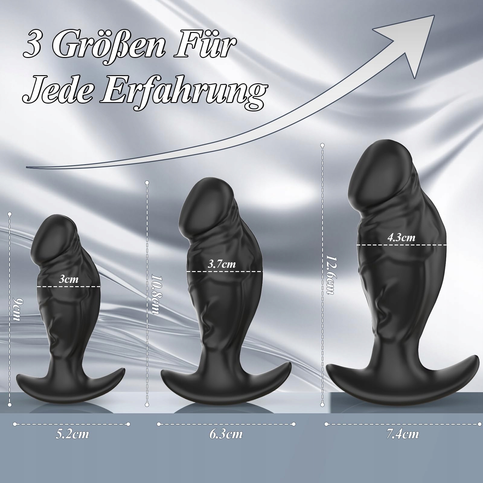Realistyczny Dildo Analplug z Silikonu dla Par, Kobiet i Mężczyzn — miniatura 3