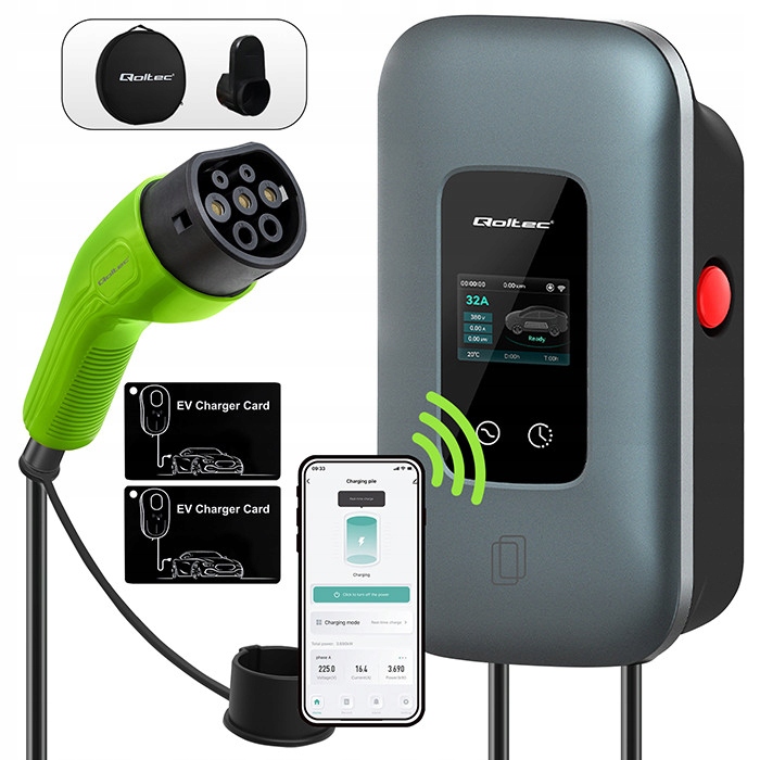 Nabíjačka Ev typ 2 22 kW 32A Wallbox WiFi Smart Life Tuya Rfid Stanica