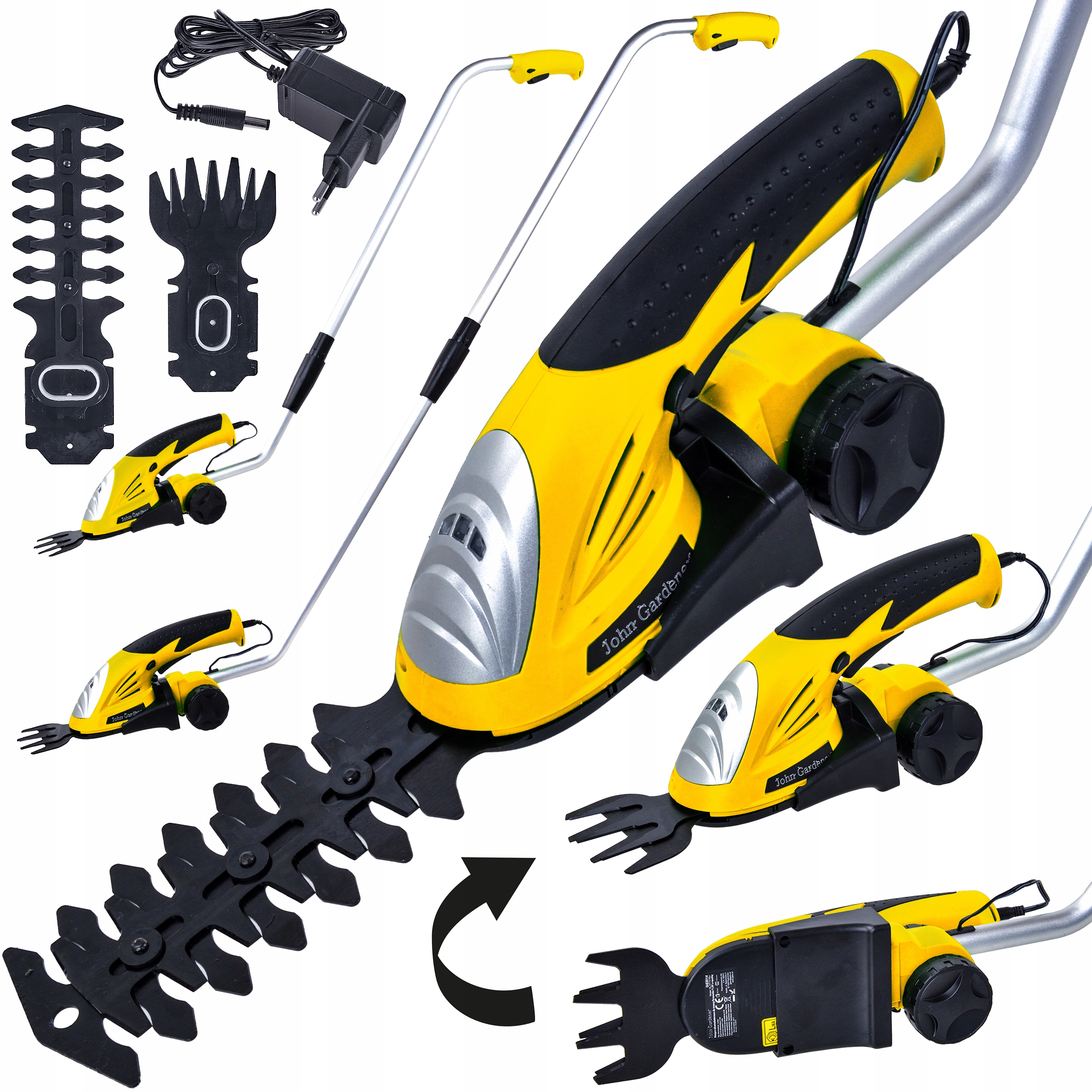 Nożyce Akumulatorowe Ogrodowe 7.2V Do Trawy Krzewów Wysięgnik 90-128CM