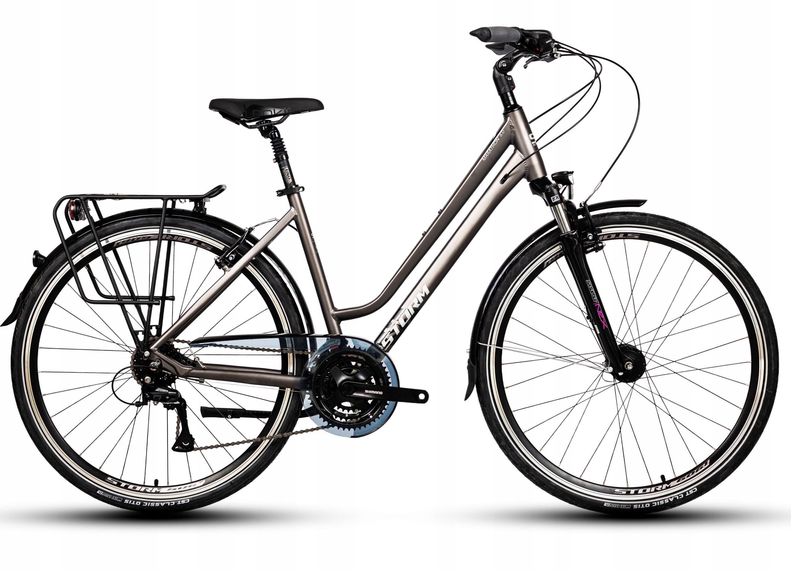 Rower Storm Marathon 6.0 Damski Rama 19'' Trekingowy Złoty Grafit mat