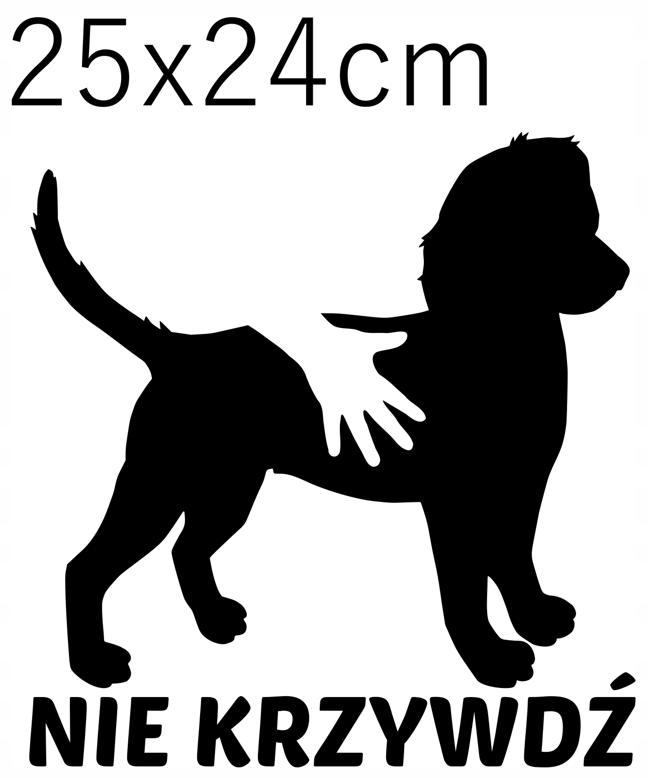 

Naklejka Nie Krzywdź Szczeniak 25x24cm