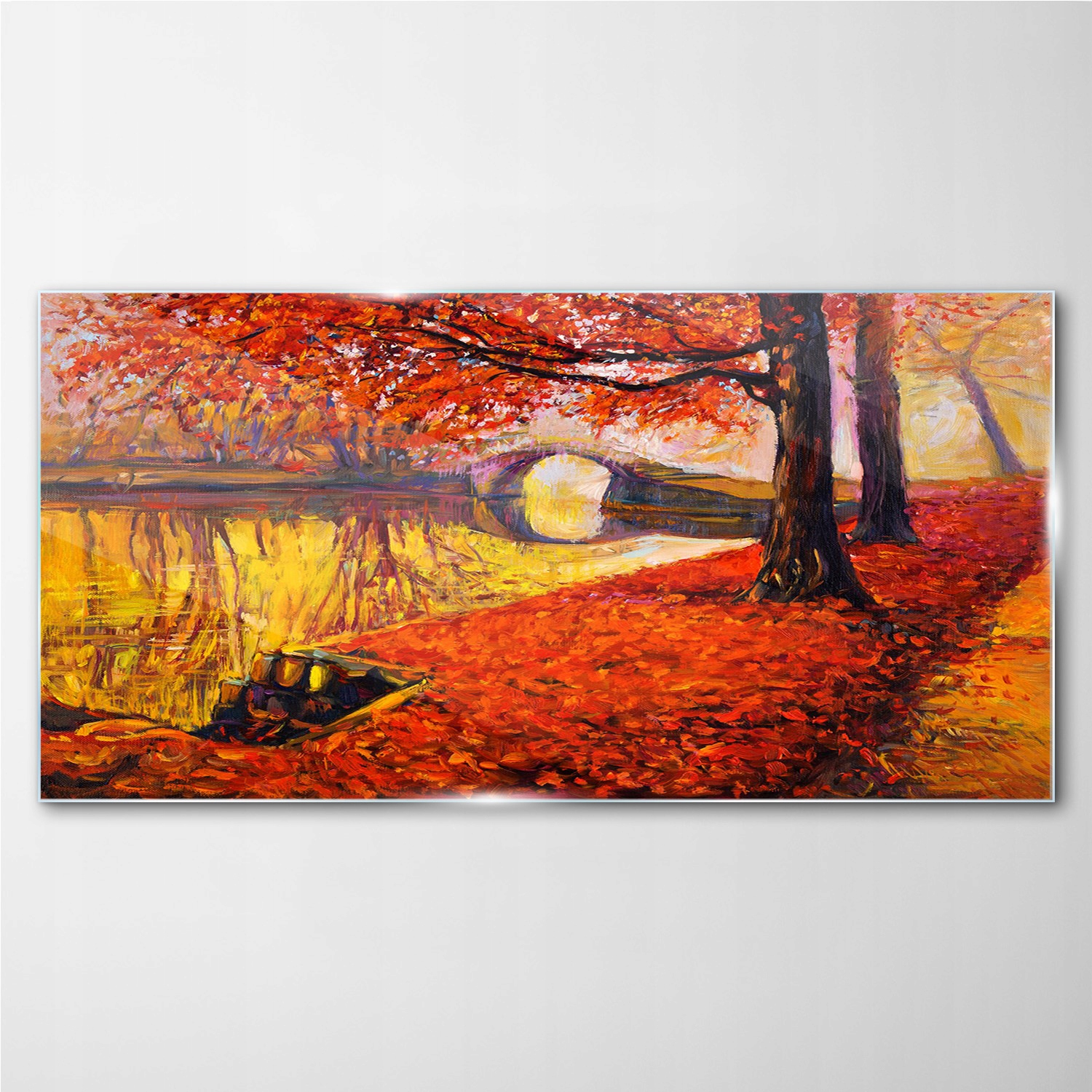 

Foto-obraz szklany Park drzewa jesień 140x70 cm