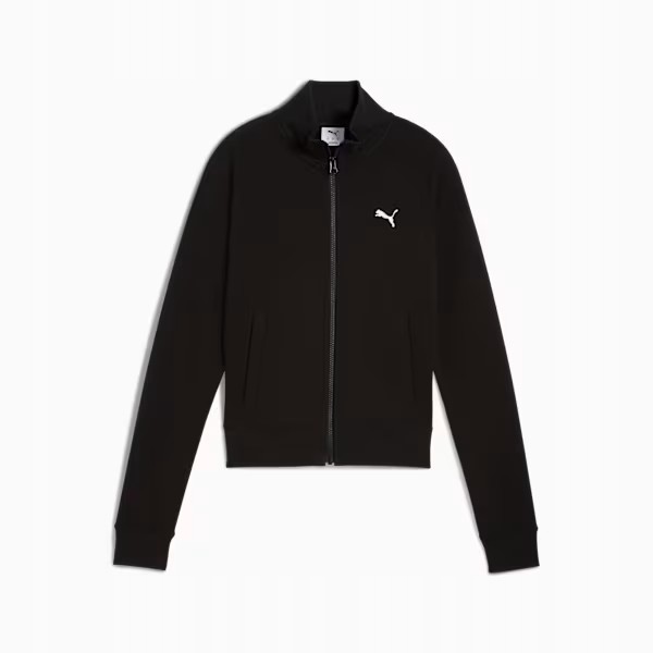Mikina Puma Ess Slim Track Jacket Dk Puma Černá Se Stojáčkem