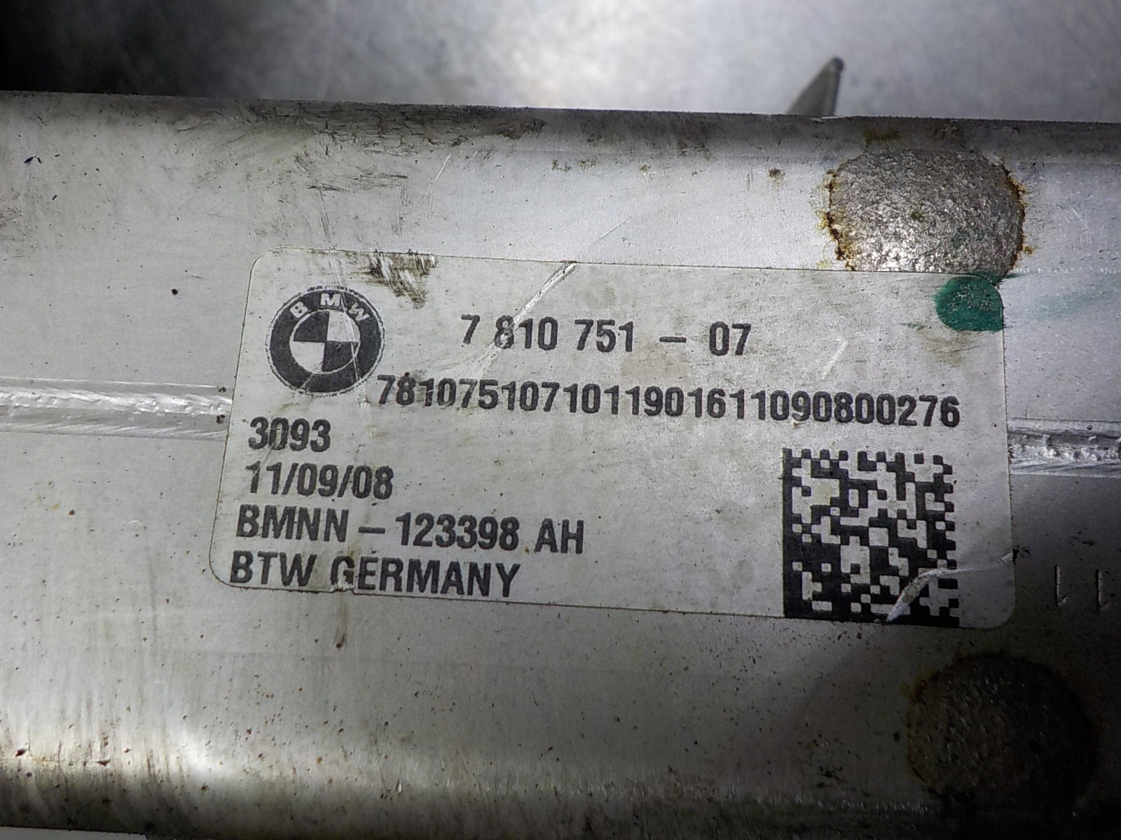 BMW 1 (E87) 2.0 D ORG exhaust gas cooler 7810751-07