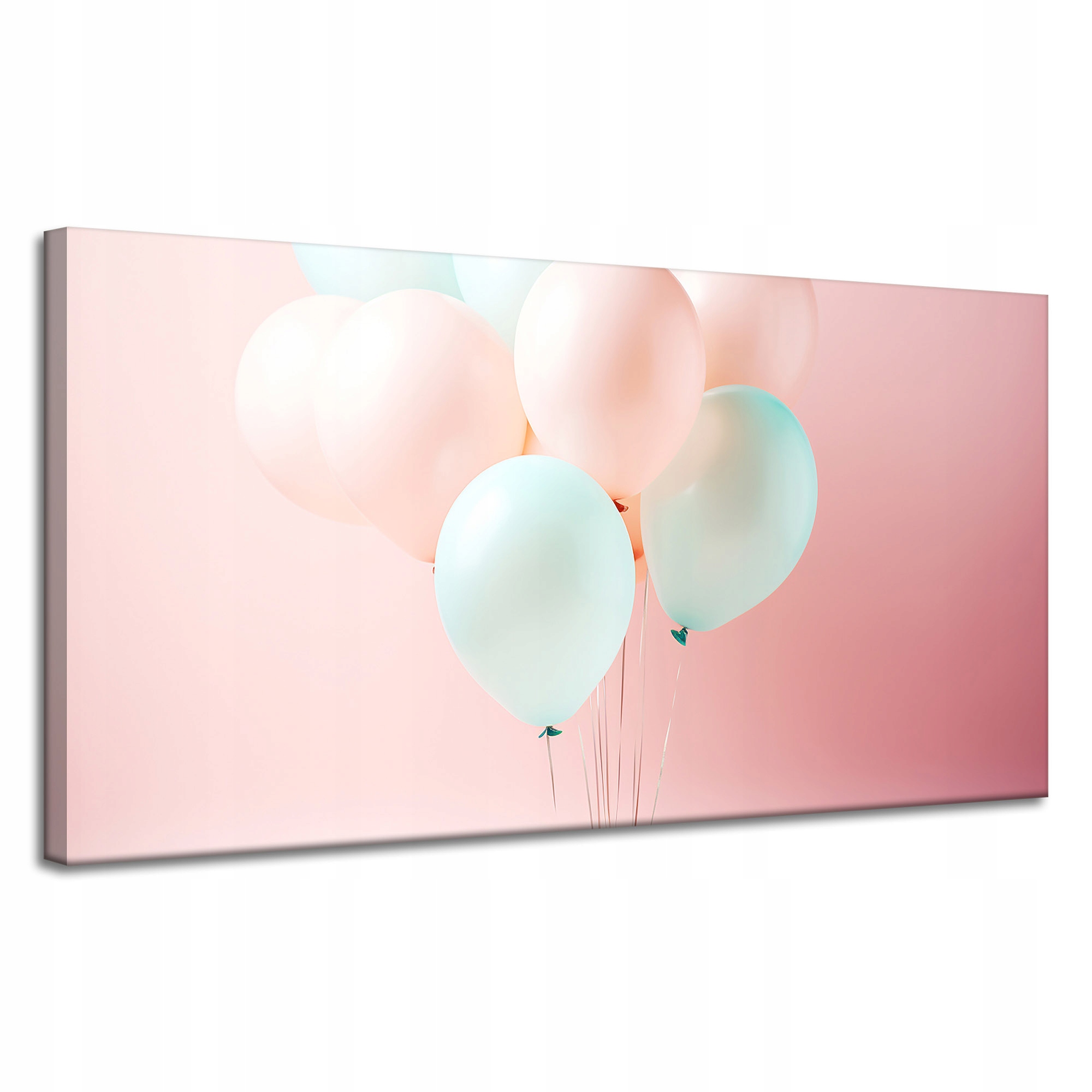 Obraz na plátně Balóny Růžový Modrý svět plný barev 120x60