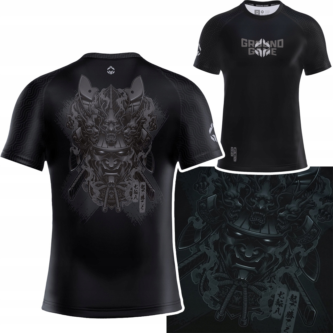 Rashguard z krótkim rękawem męski Ground Game Shadow Czarny r. L