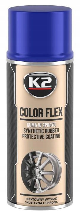 K2 - COLOR FLEX - GUMA W SPRAYU - NIEBIESKI - 400 ML