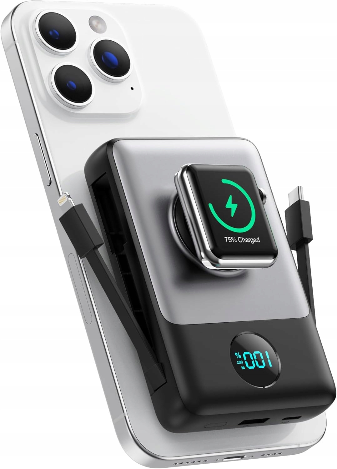 iPhone - 【banbi②】 PowerBank Magnetyczny 10800mAh MagSafe USB-C Lightning