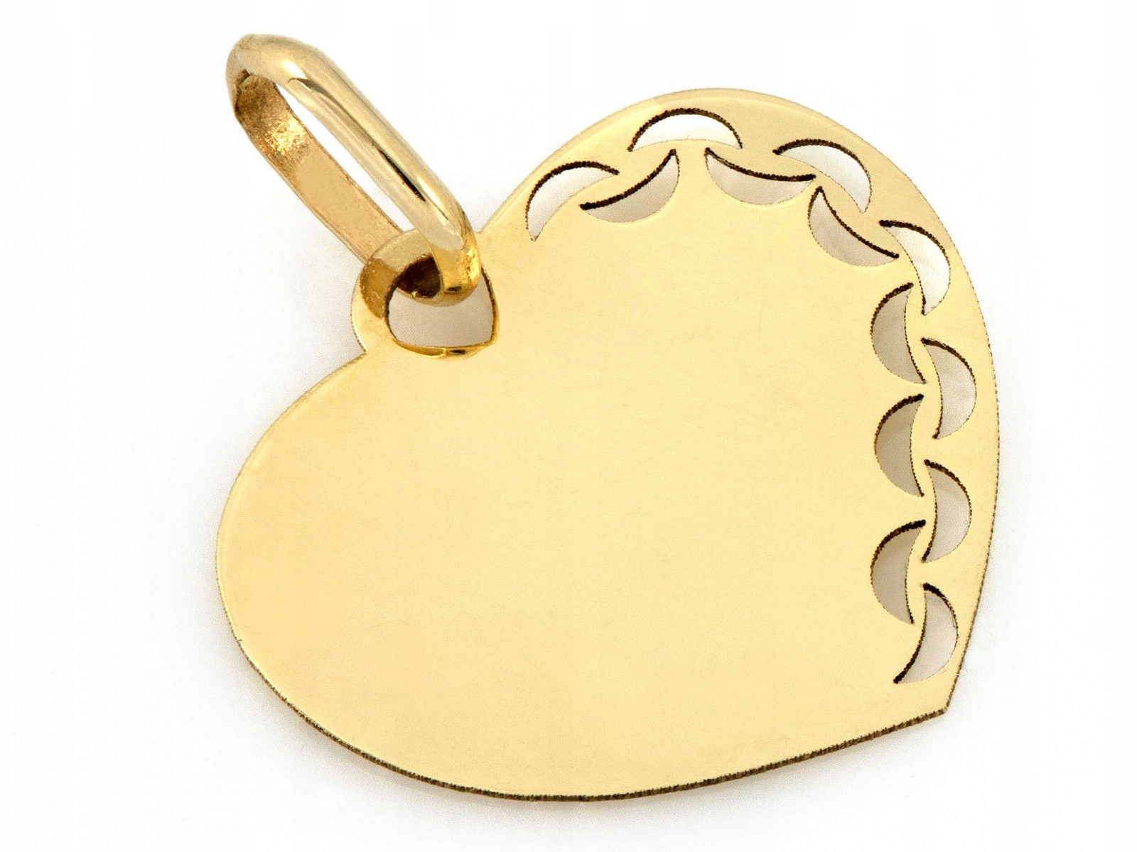 Přívěsek zlatý 585 srdce lesklé zlato 14k