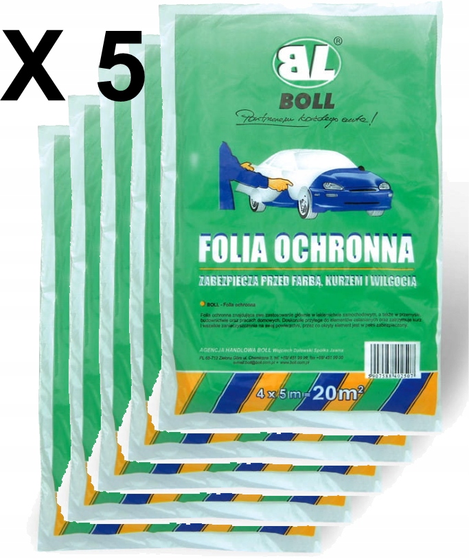 

Boll Folia Ochronna Malarska 4M X 5M 20M2 Zestaw