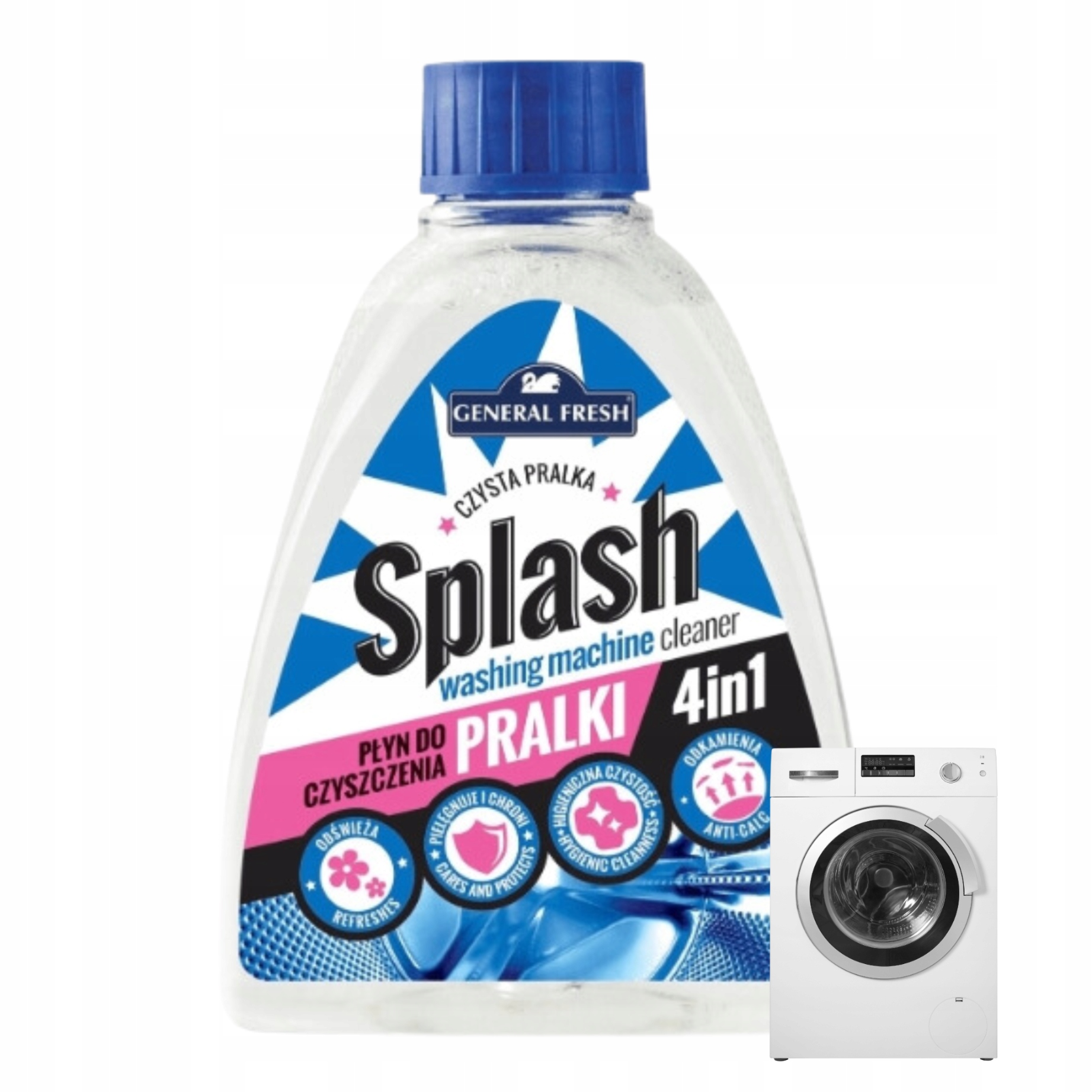 8X General Fresh, Tekutý čistič pračky, 250 ml