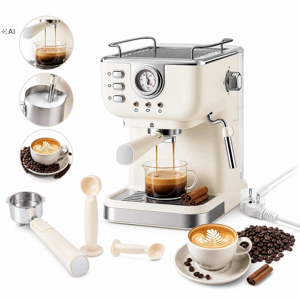 Tlakový Kávovar Na Espresso, Vysokotlaká Extrakce 20 Barů