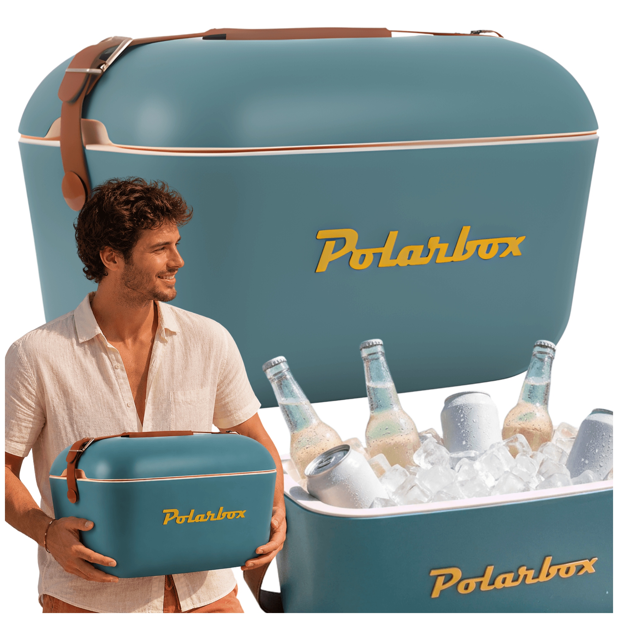 Prostorná a lehká lednička na náplně 20L Retro Skvělá na ryby k jezeru
