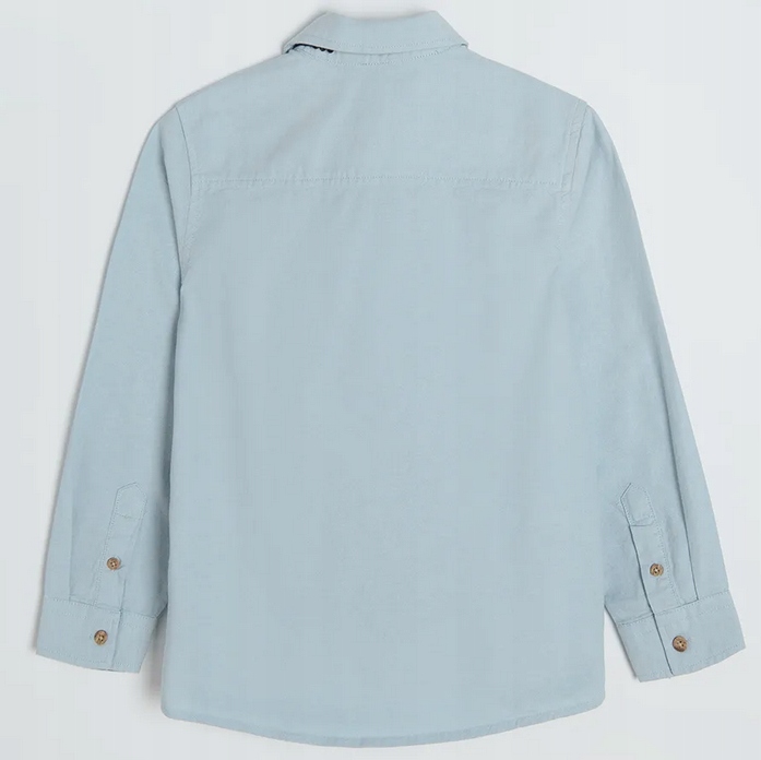 COOL CLUB Koszula chłopięca długi rękaw z krawatem niebieska r. 116 Wiek dziecka 6 lat +