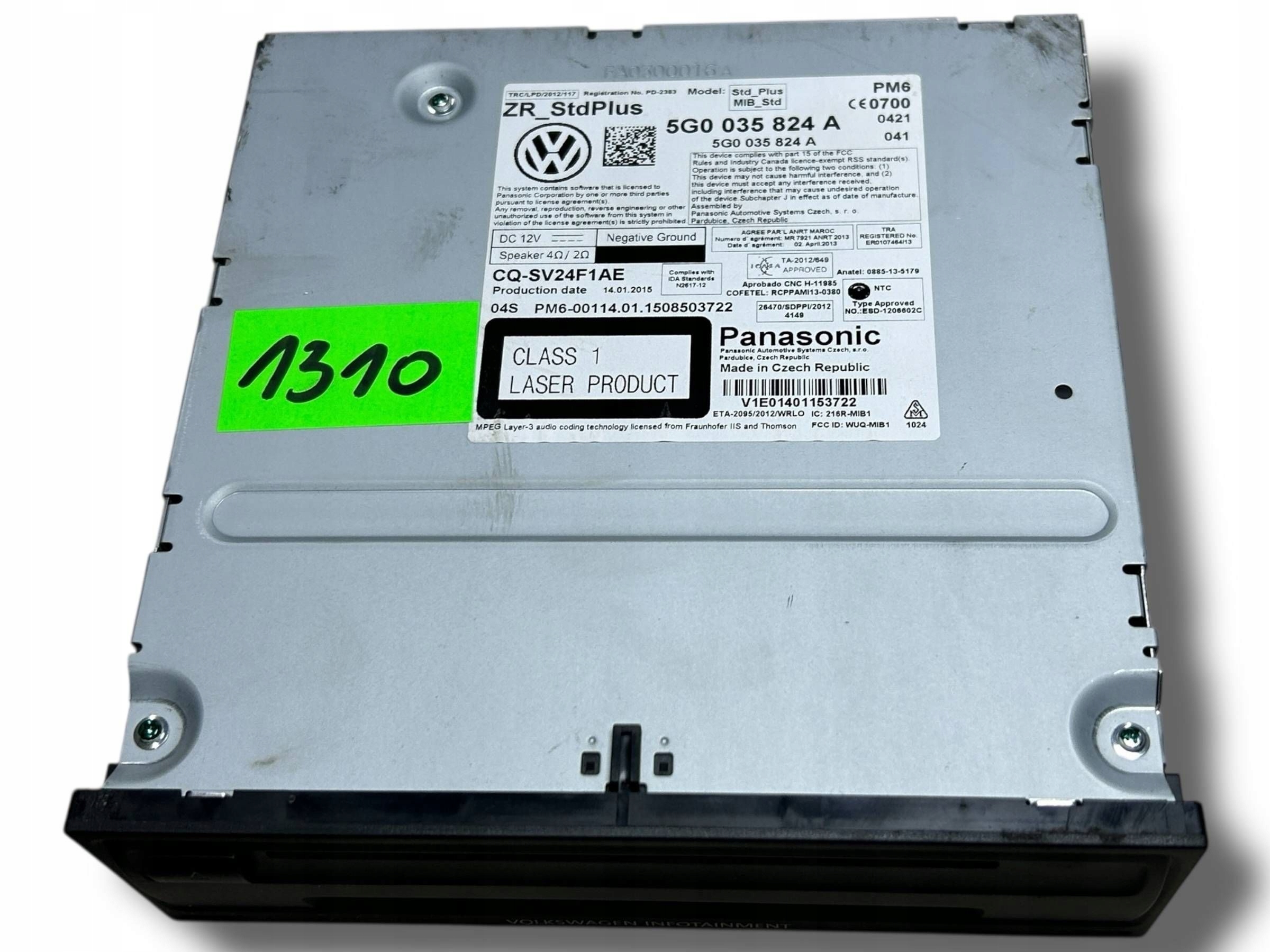 RADIO CD SD player MMI VW GOLF VII 5G0035824A !J