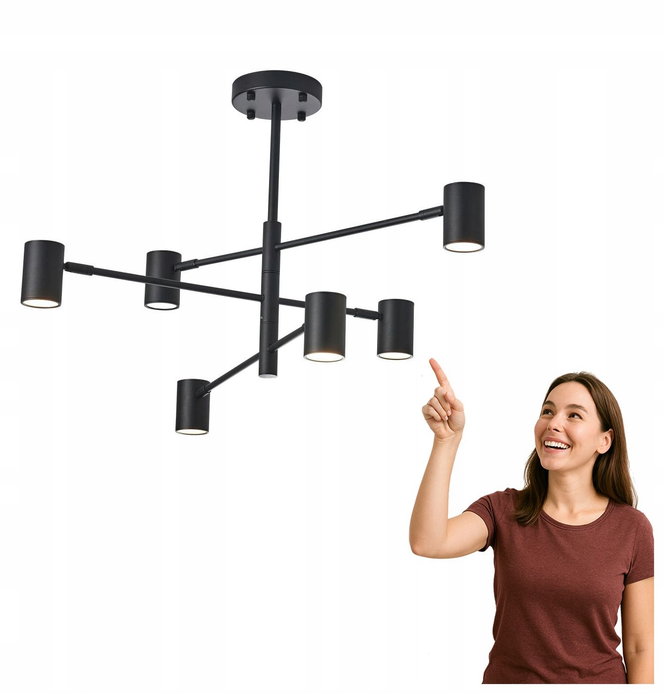 Stropná lampa Noe PLC0102-BK Yaskr
