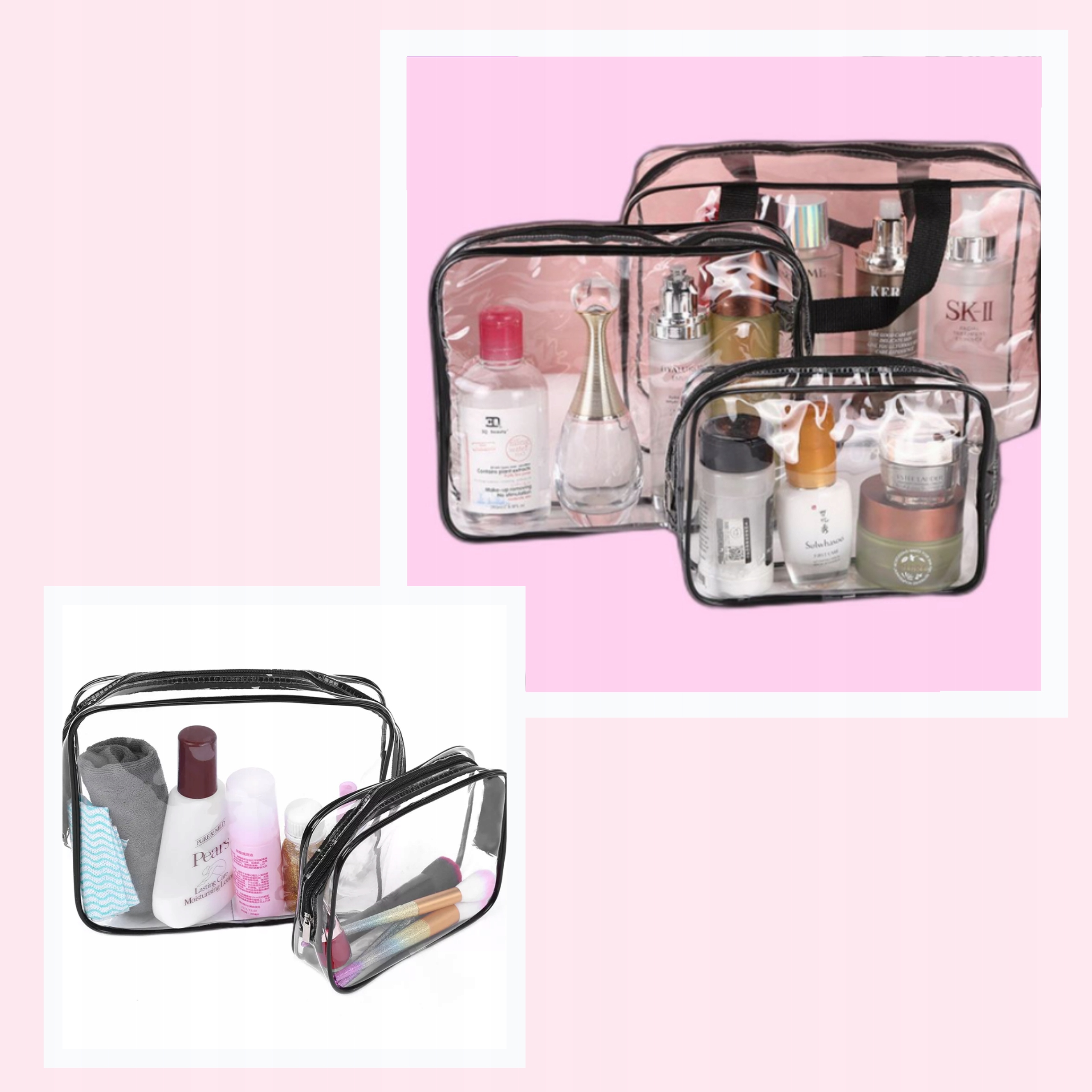 KOSMETYCZKA PRZEZROCZYSTA ZESTAW 3w1 DO SAMOLOTU Rodzaj standardowa