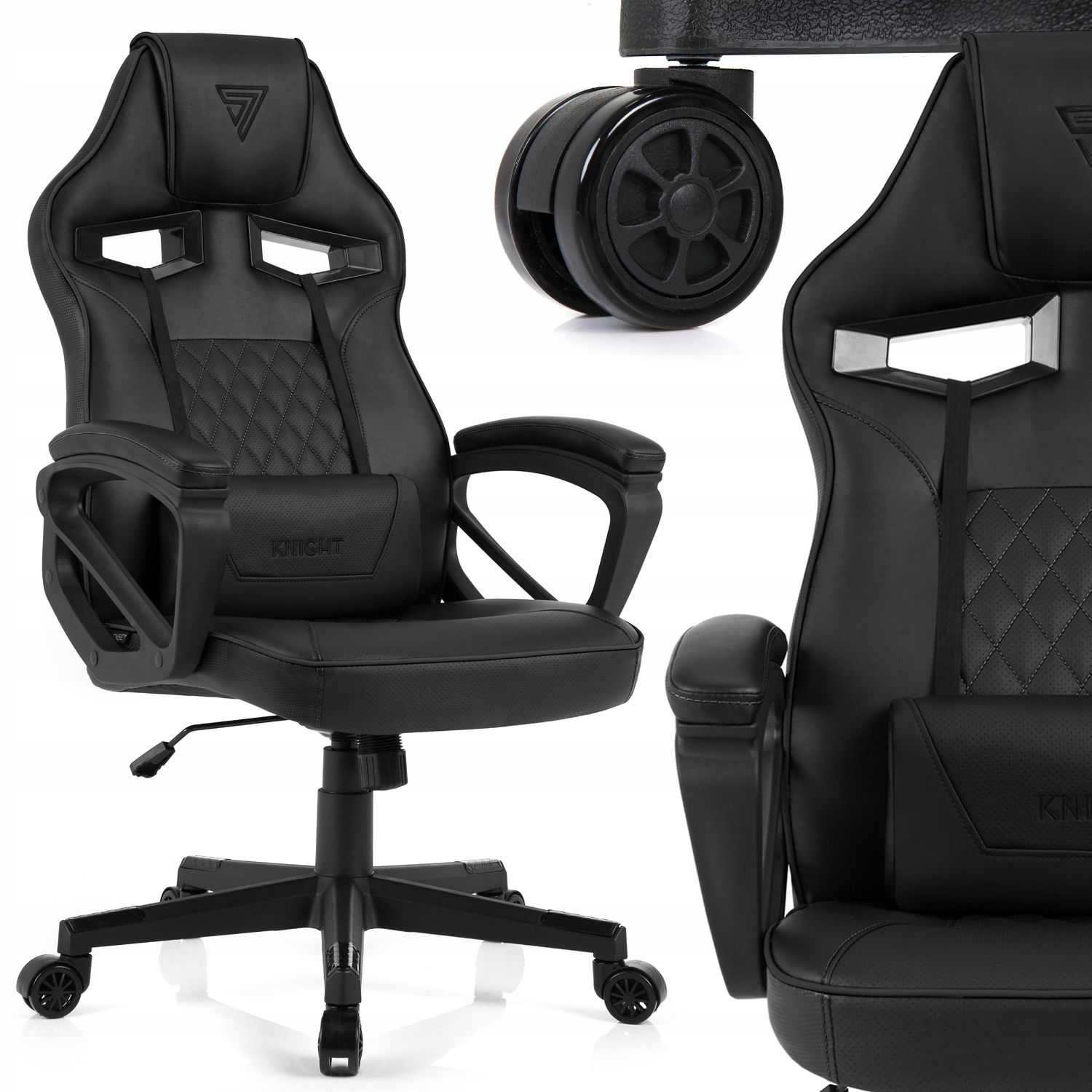 FOTEL GAMINGOWY krzesło biurowe Knight PU - Sense7 OUTLET