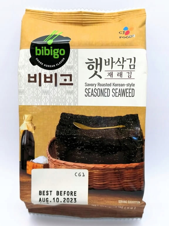 

Snacki z wodorostów Bibigo 5g olej sezamowy i sól