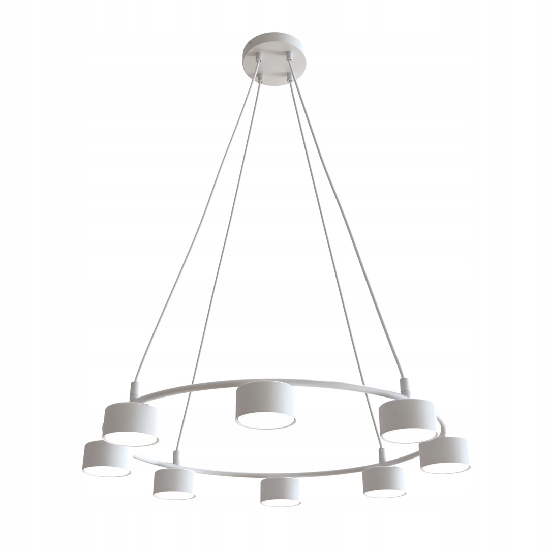 Závěsná lampa bílá kruhová Emibig Starlit 8 moderní minimalistická
