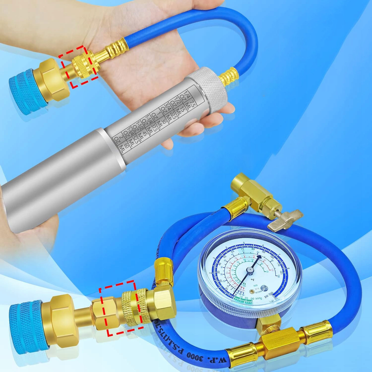 ADAPTERY R1234YF NA R134A REDUKUJĄCE DO KLIMATYZACJI REDUKCJE SZYBKOZŁĄCZA EAN (GTIN) 884929299543