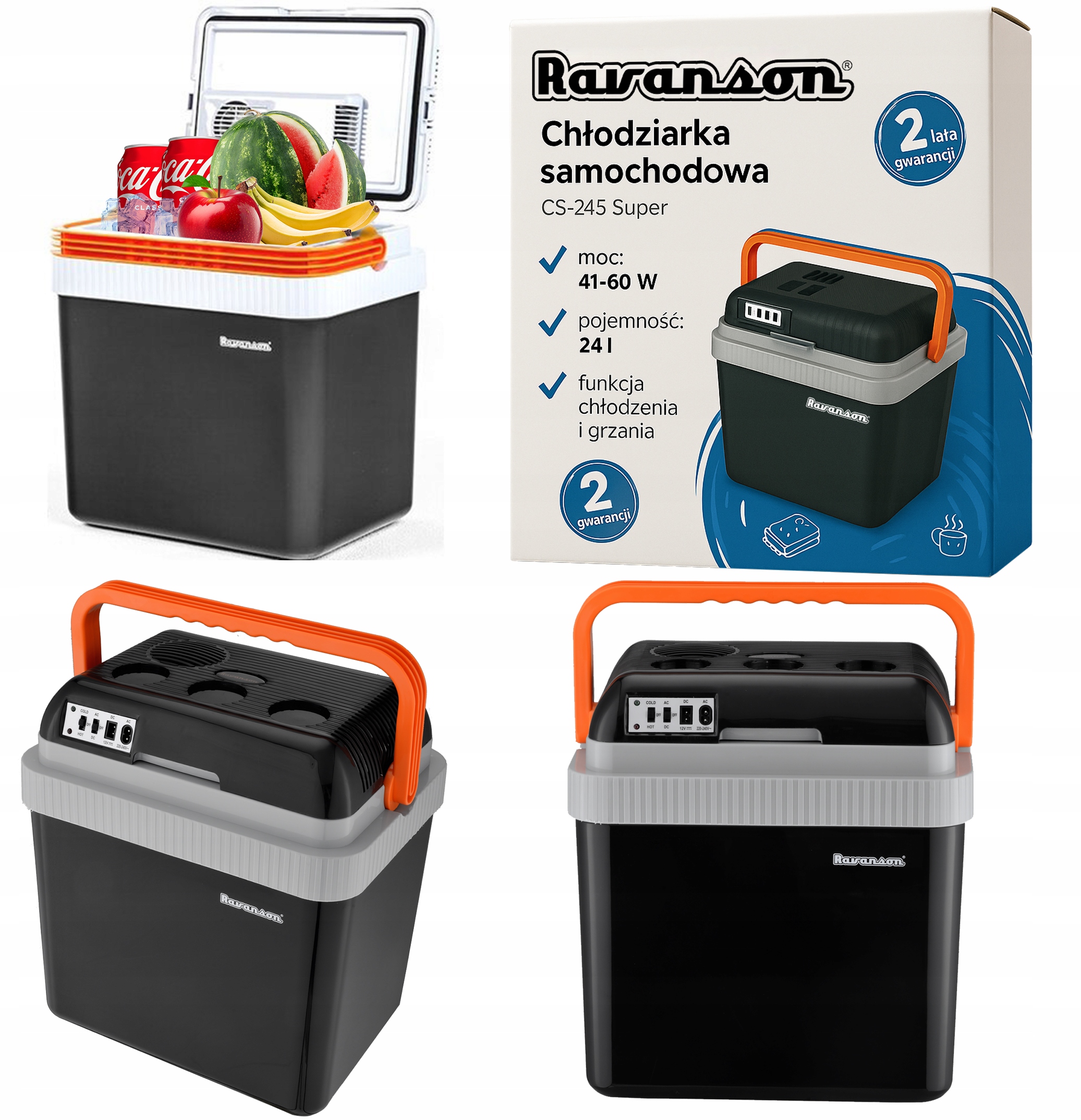 Turistická Lednička 24 L Automobilová Ravanson CS-24S 2V1 12V/230V