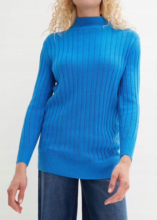 44 Bonprix SWETER ZE STÓJKĄ Dekolt golf