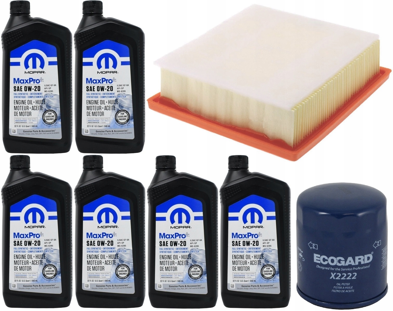 MOPAR 0W20 + FILTRY FIAT 500X 2,4 16-18
