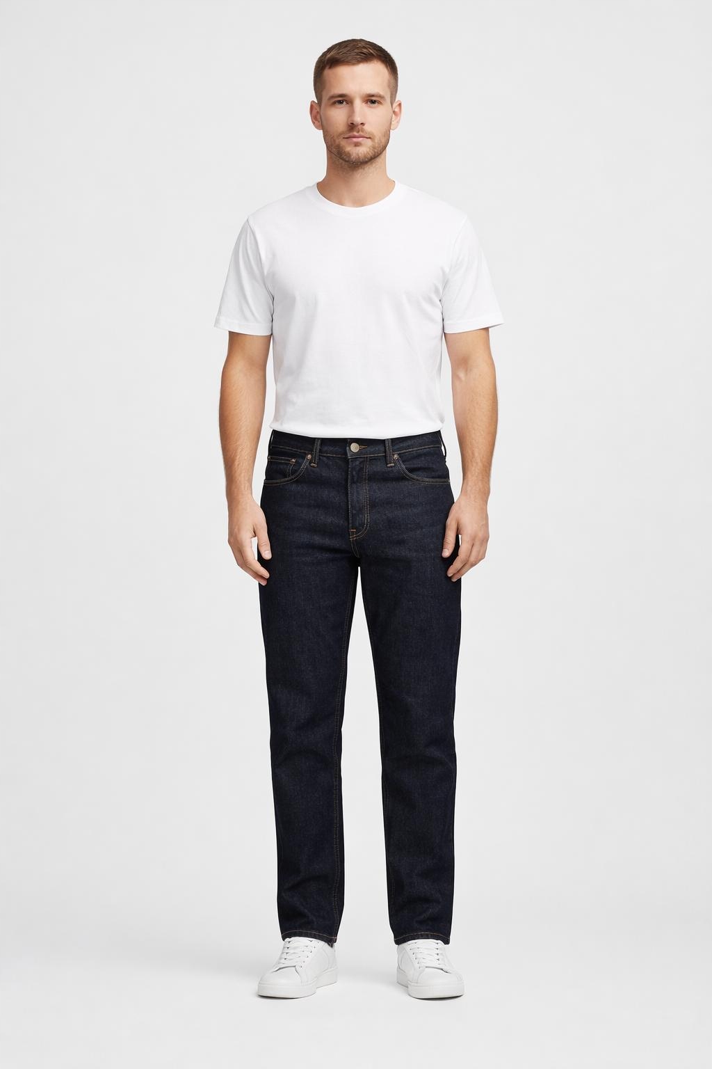 Pepe Jeans Tmavě Modré Jednoduché Džíny S Klasickým Šitím Bavlna 36/34 Awa