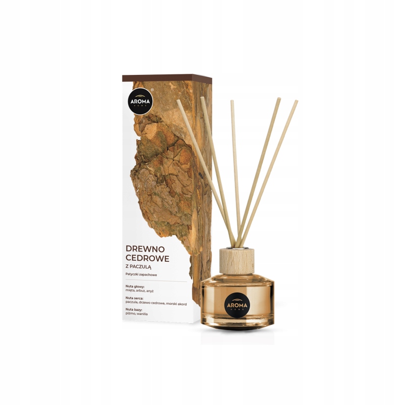 DYFUZOR ZAPACHOWY PATYCZKI ZAPACHOWE AROMA 50ML DREWNO CEDROWE Z PACZULĄ Rodzaj dyfuzor z patyczkiem