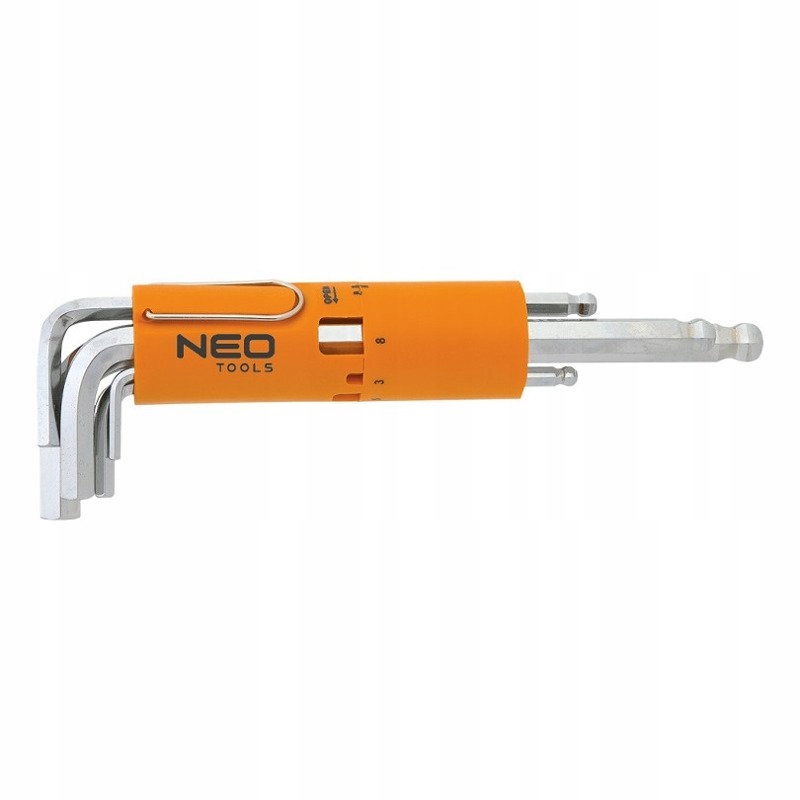 

Klucze Imbusy Długie 2-10mm 8szt Neo Tools 09-523