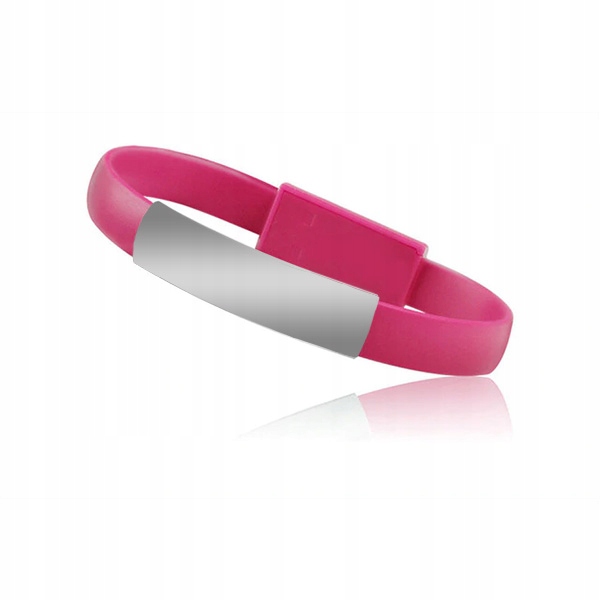 

Bransoletka kabel Usb > micro Usb różowa