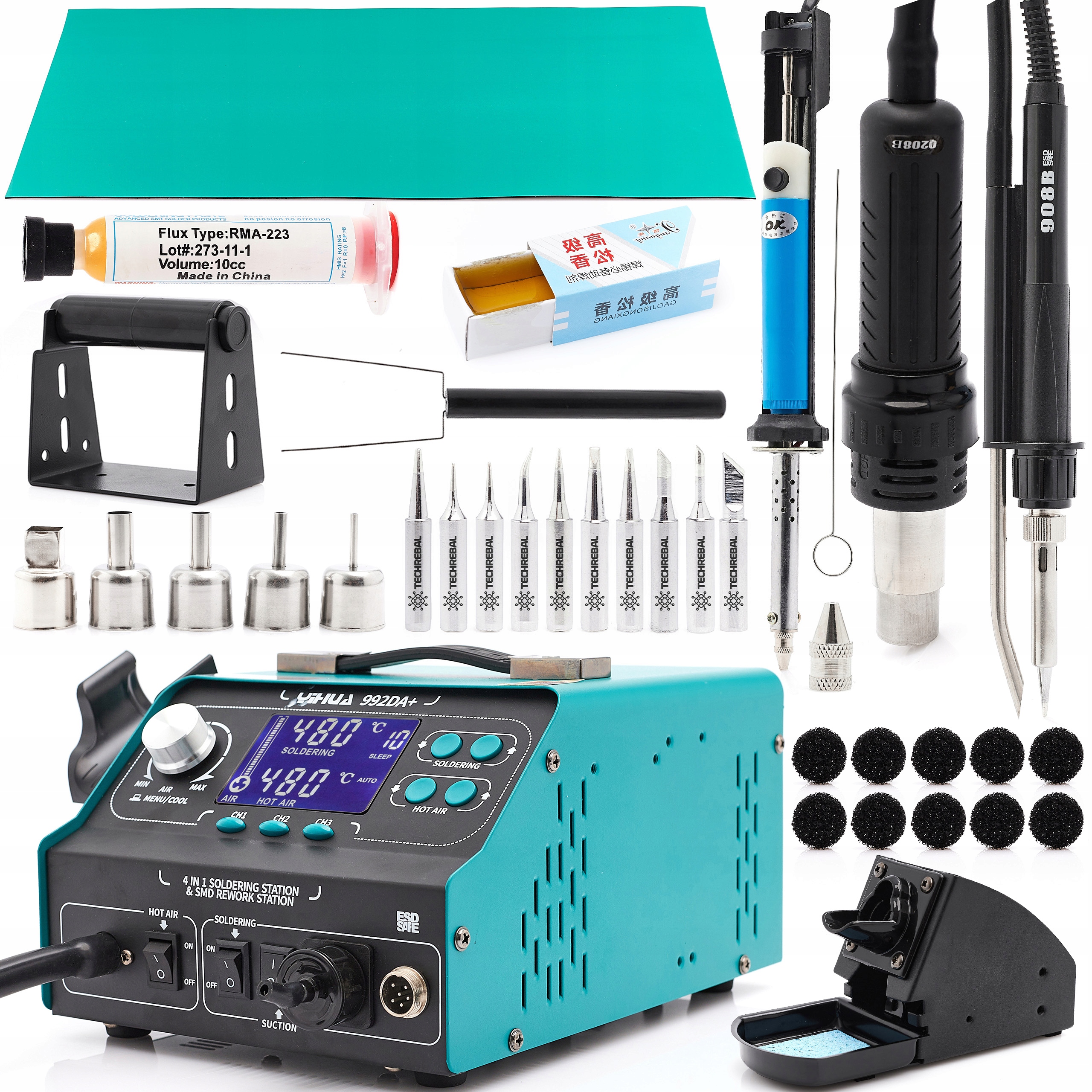 Pájecí Stanice Yihua 992DA+ 4V1 Odpáječka Podložka Groty Tavidlo
