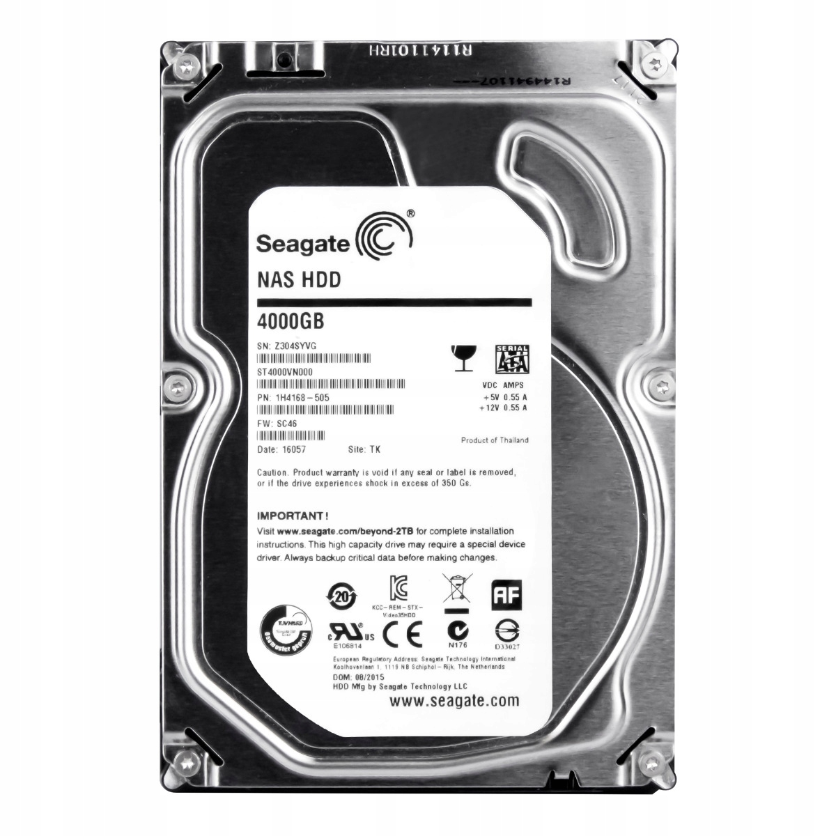 Seagate Nas Hdd 4TB 5.9K 64MB Sata III 3.5'' ST4000VN000