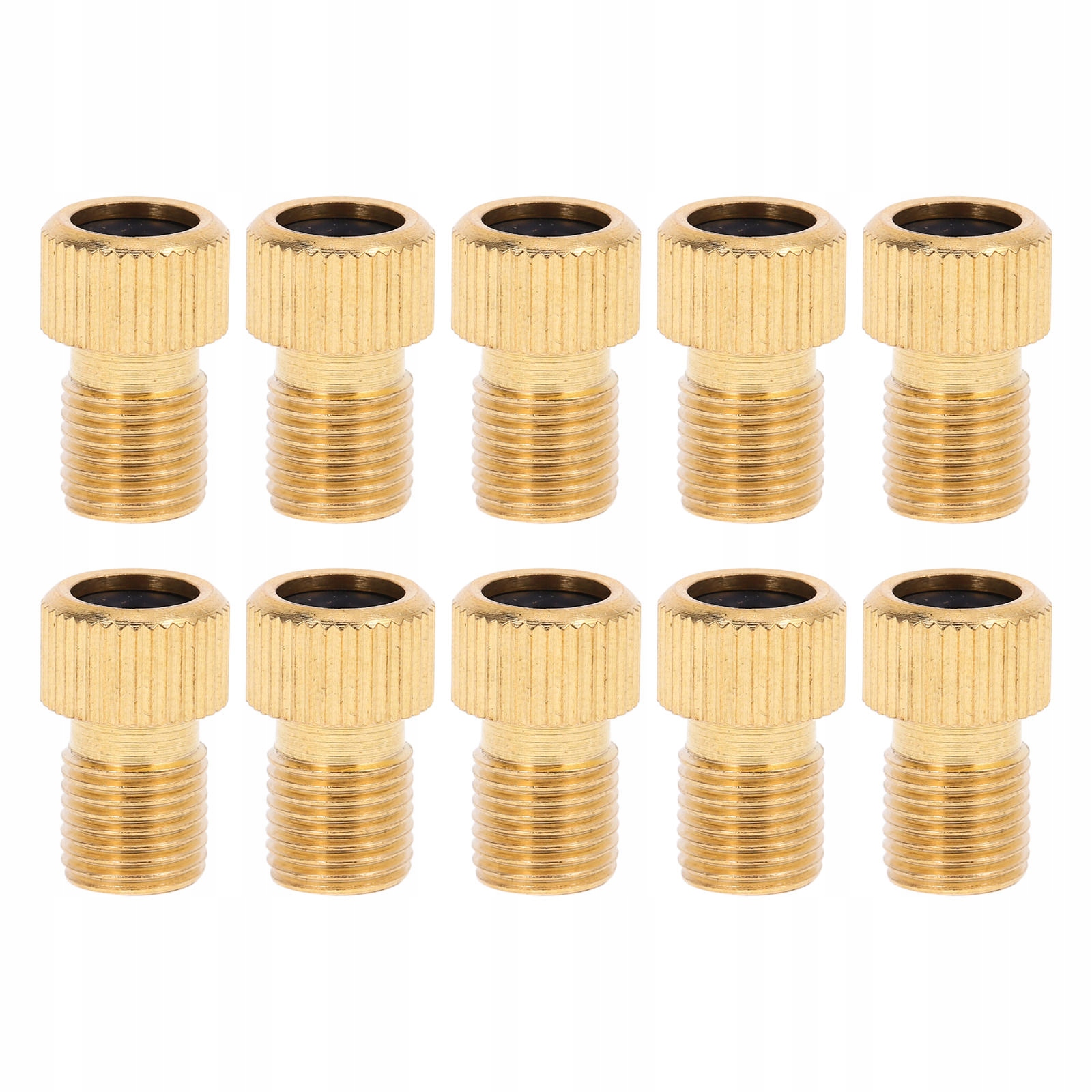 10SZT Adapter Pompy Do Roweru Presta Schrader Złoty
