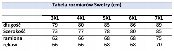 Bameha Sweter 1808 - Niebieski - 6XL Rozmiar 6XL