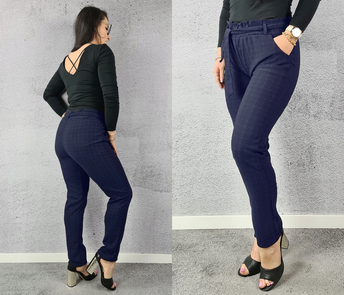 SPODNIE CYGARETKI leginsy CASUAL damskie - L/XL Rozmiar L/XL