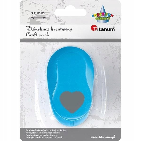 DZIURKACZ Z MOTYWEM 25MM SERCE, TITANUM