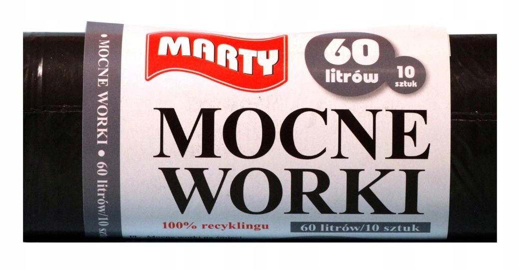 

Worki Na Śmieci Mocne 60L, 10SZT Marty Czarne