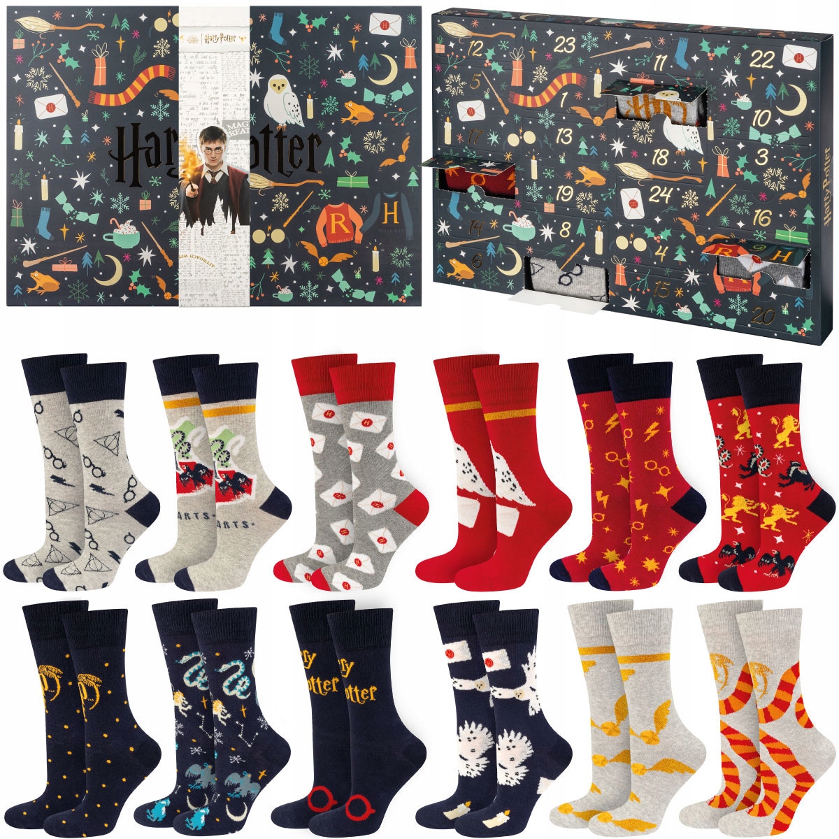 Soxo pánské ponožky dárková sada Harry Potter 12 balení pro muže 40-45