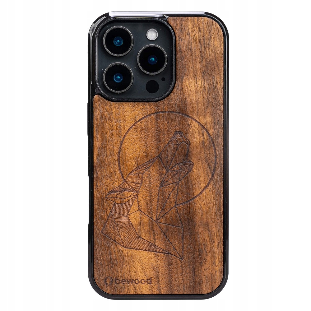 Dřevěné Pouzdro Bewood pro iPhone 16 Pro Wilk Imbuia