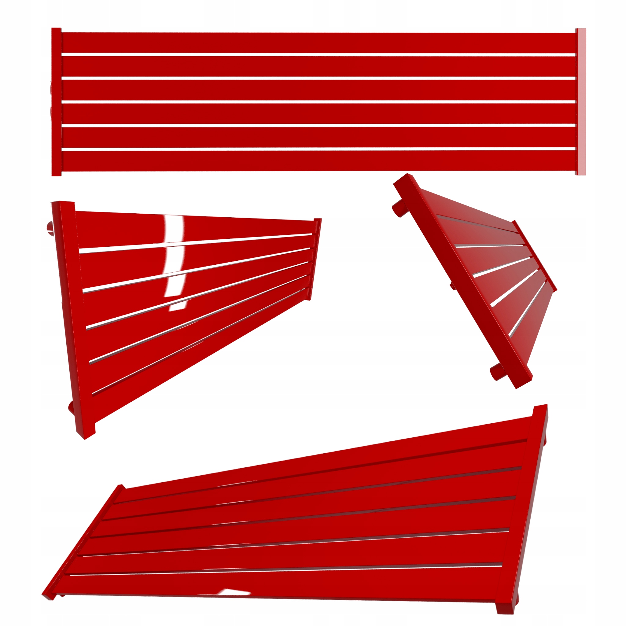 Dekorativní radiátor Lotus úroveň 61x160 Červený