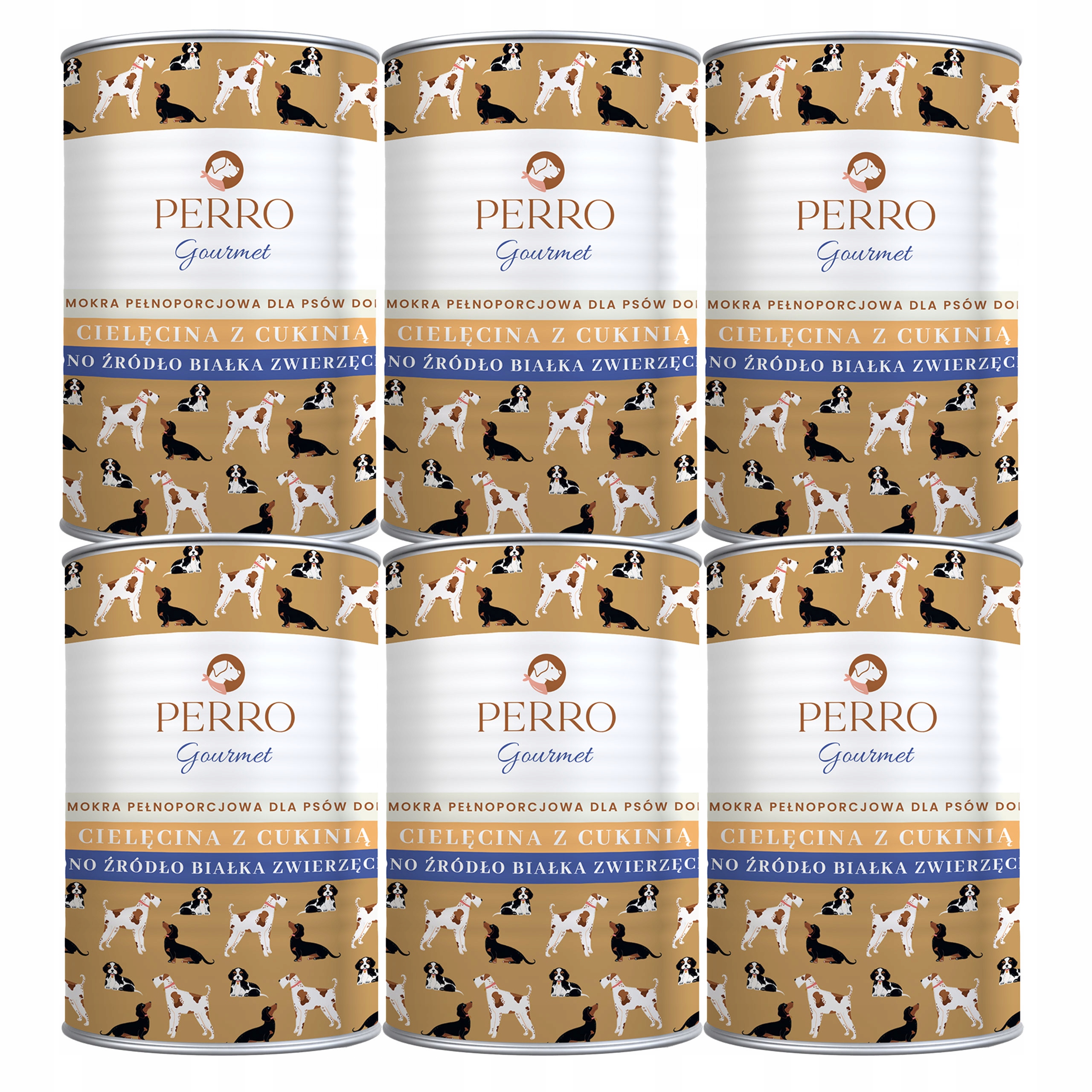 Perro Gourmet Krmivo pro psy Telecí s cuketou 6 x 400 g