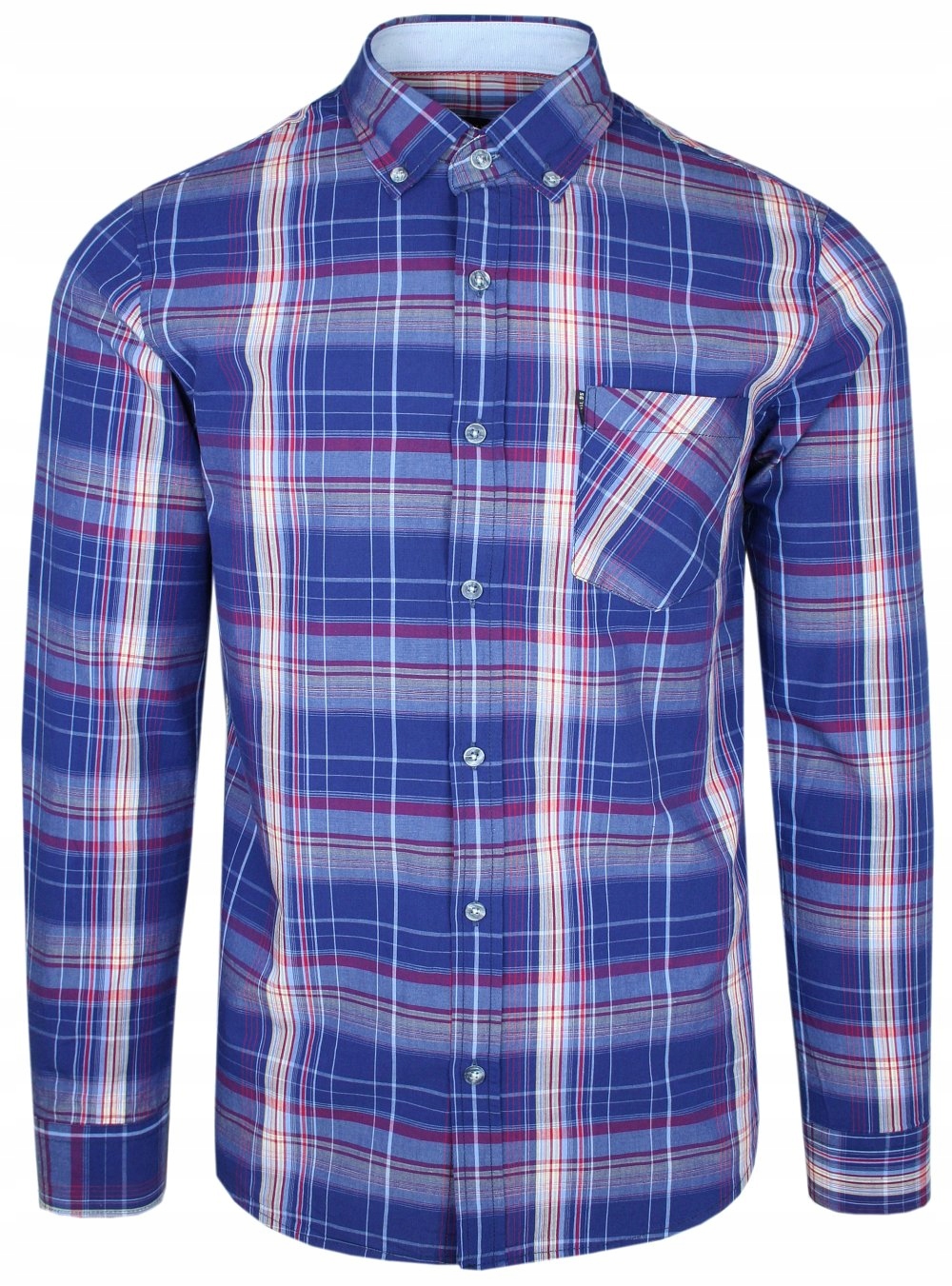 Granátově červená kostkovaná košile vel: XXL