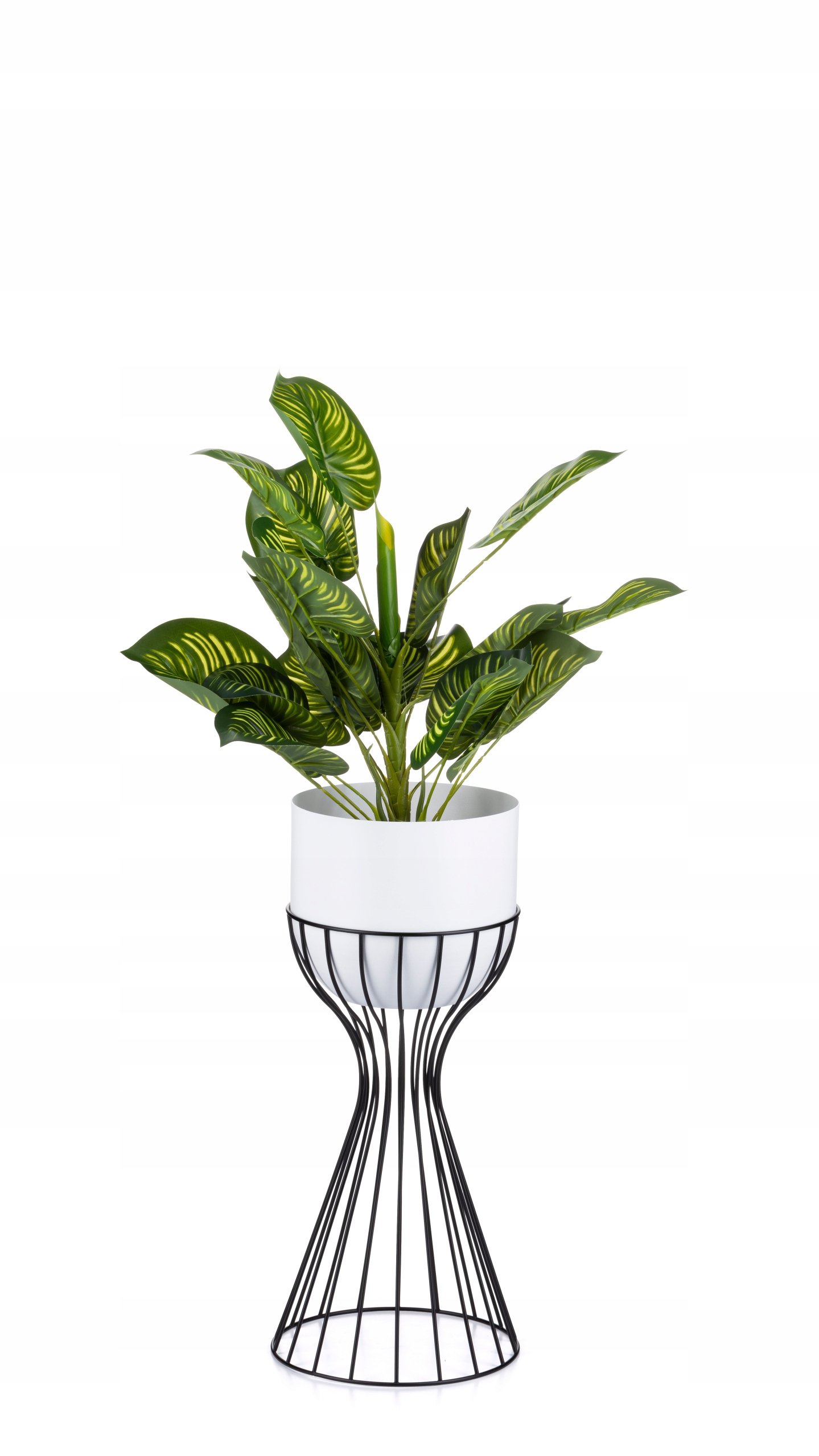 

Geometryczny kwietnik stojący z osłonką Loft 46 cm
