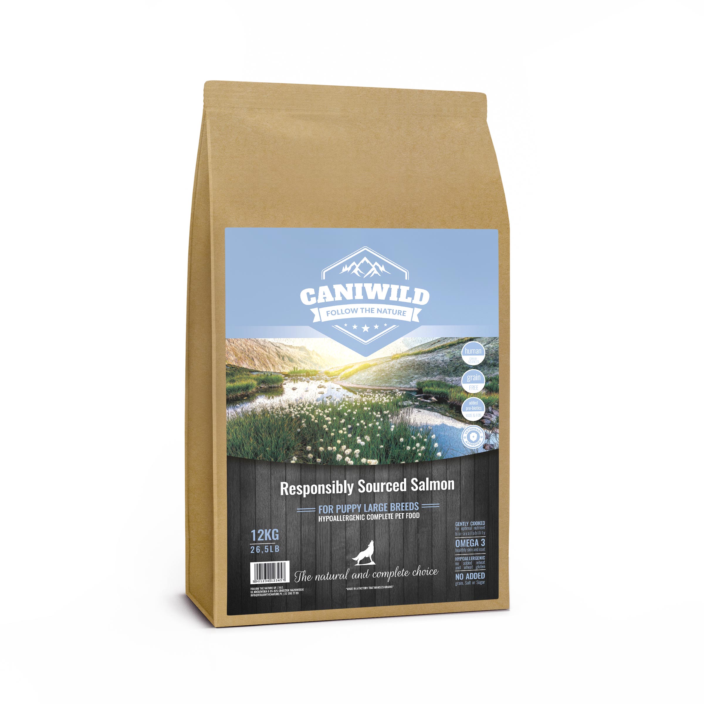 Caniwild Puppy Large Gentle Salmon Dla Psa 12KG Dla Szczeniąt Dużych Ras