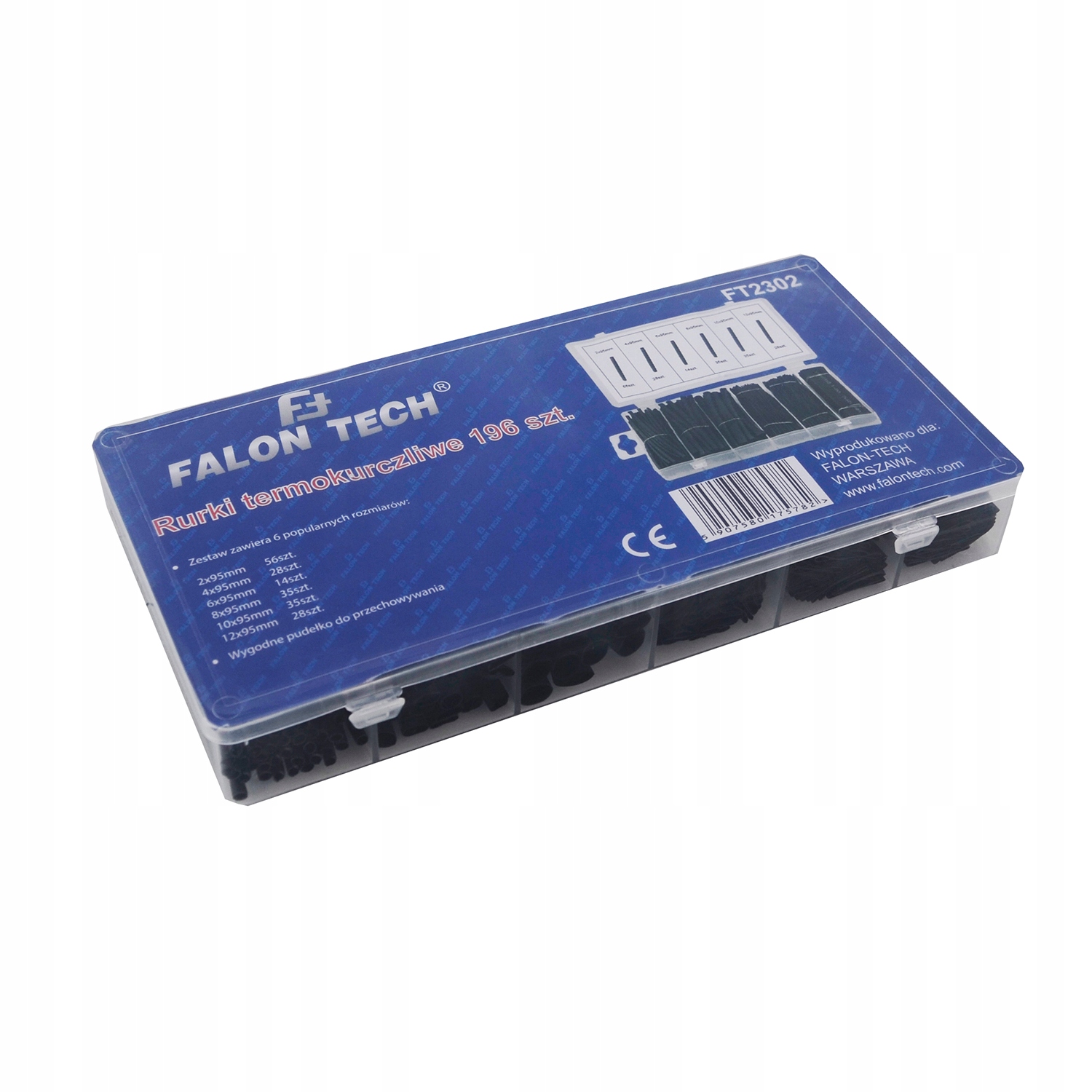 ZESTAW RUREK RURKI TERMOKURCZLIWE 196SZT CZARNE EAN (GTIN) 5064678481306