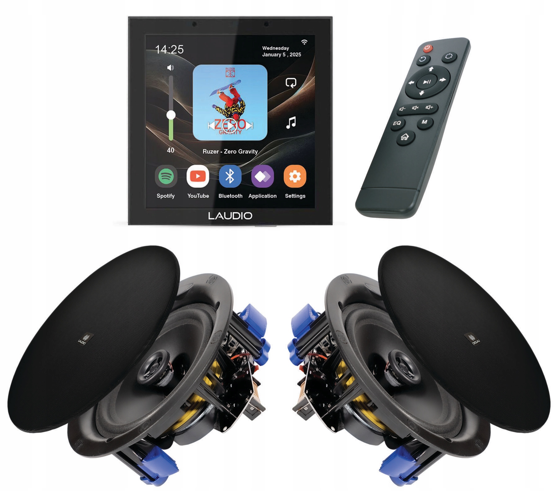 Laudio W40WIFI Podomítkové Internetové Rádio S Bt/usb Reproduktory 2X 50W